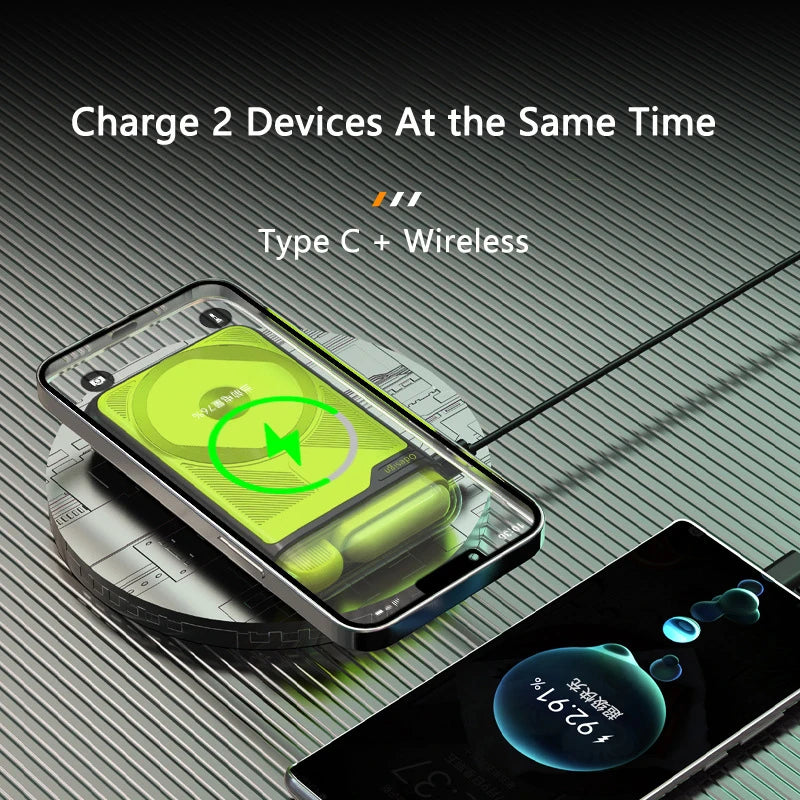 10000mAh Magnetic Power Bank 15W Fast Wireless Charging Portable Charger for iPhone 15 14 13 12 pro max Samsung Powerbank PD 20W