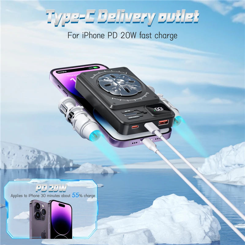 10000mAh Magnetic Power Bank Fast Wireless Charging Portable Charger Powerbank for iPhone 15 14 13 12 pro max Xiaomi Samsung S24
