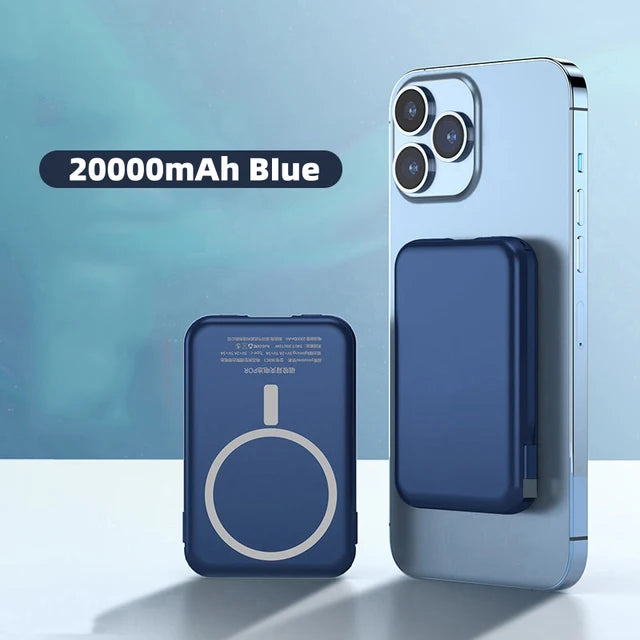 20000mAh Magnetic Powerbank Magnetic Wireless Power Bank For iPhone 12 13 14 15 16 Pro Max Samsung External Battery Fast Charger