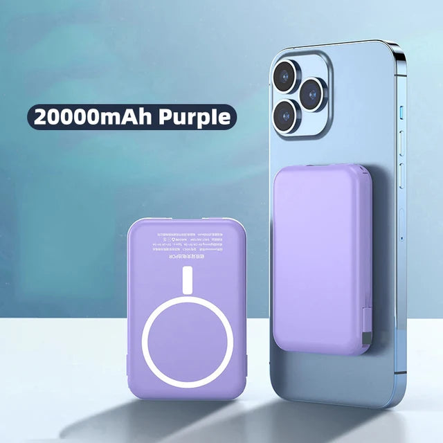 20000mAh Magnetic Powerbank Magnetic Wireless Power Bank For iPhone 12 13 14 15 16 Pro Max Samsung External Battery Fast Charger