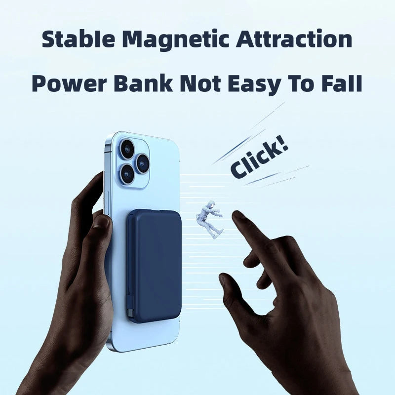 20000mAh Magnetic Powerbank Magnetic Wireless Power Bank For iPhone 12 13 14 15 16 Pro Max Samsung External Battery Fast Charger