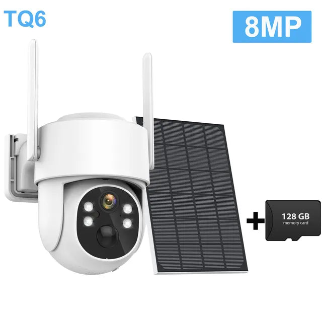 Solar-Powered 4K WiFi Camera – PTZ, PIR Motion Sensor, Outdoor Surveillance