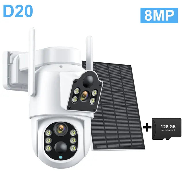 Solar-Powered 4K WiFi Camera – PTZ, PIR Motion Sensor, Outdoor Surveillance