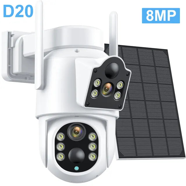 Solar-Powered 4K WiFi Camera – PTZ, PIR Motion Sensor, Outdoor Surveillance