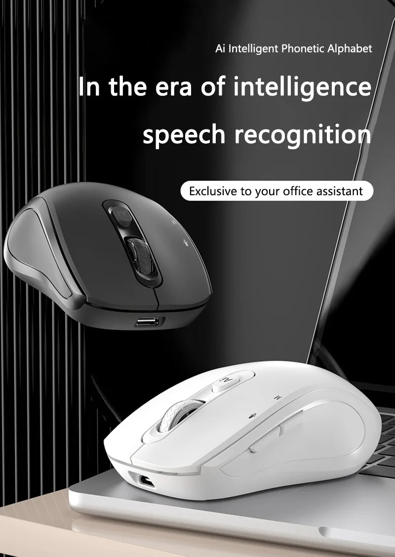 Xiaomi Wireless Bluetooth Mouse Intelligent Dual Mode Mute Rechargeable Mouse Voice Typing Translation Writing Office Universal