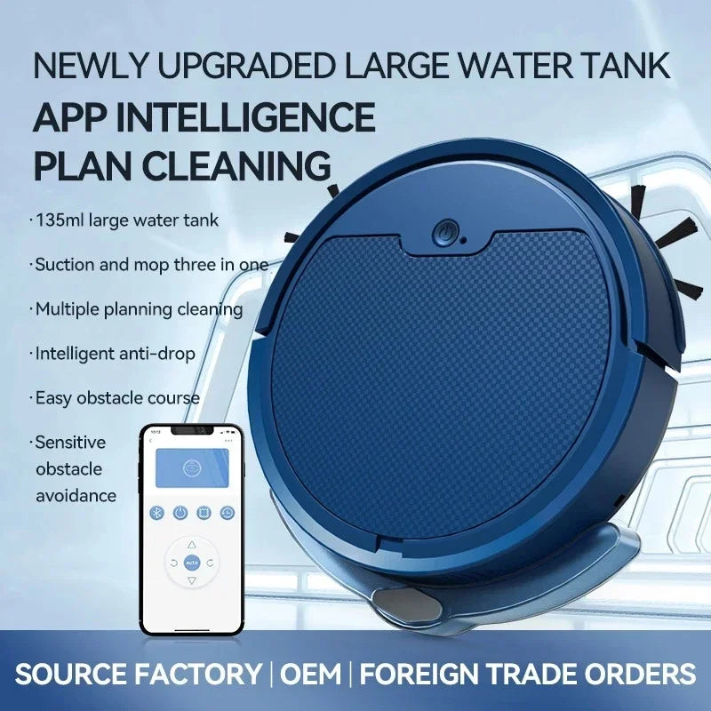 2024 3 In 1 Sweeping and Vacuuming Wireless Vacuum Cleaner Smart Sweeping Robot Home Sweeper Sweeping Robots For Home