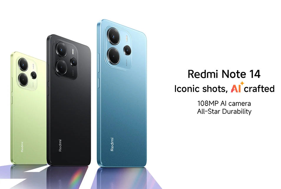 New Global Version Xiaomi Redmi Note 14 Smartphone 128GB / 256GB ROM MediaTek Helio G99-Ultra 33W120Hz AMOLED 108MP 5500mAh