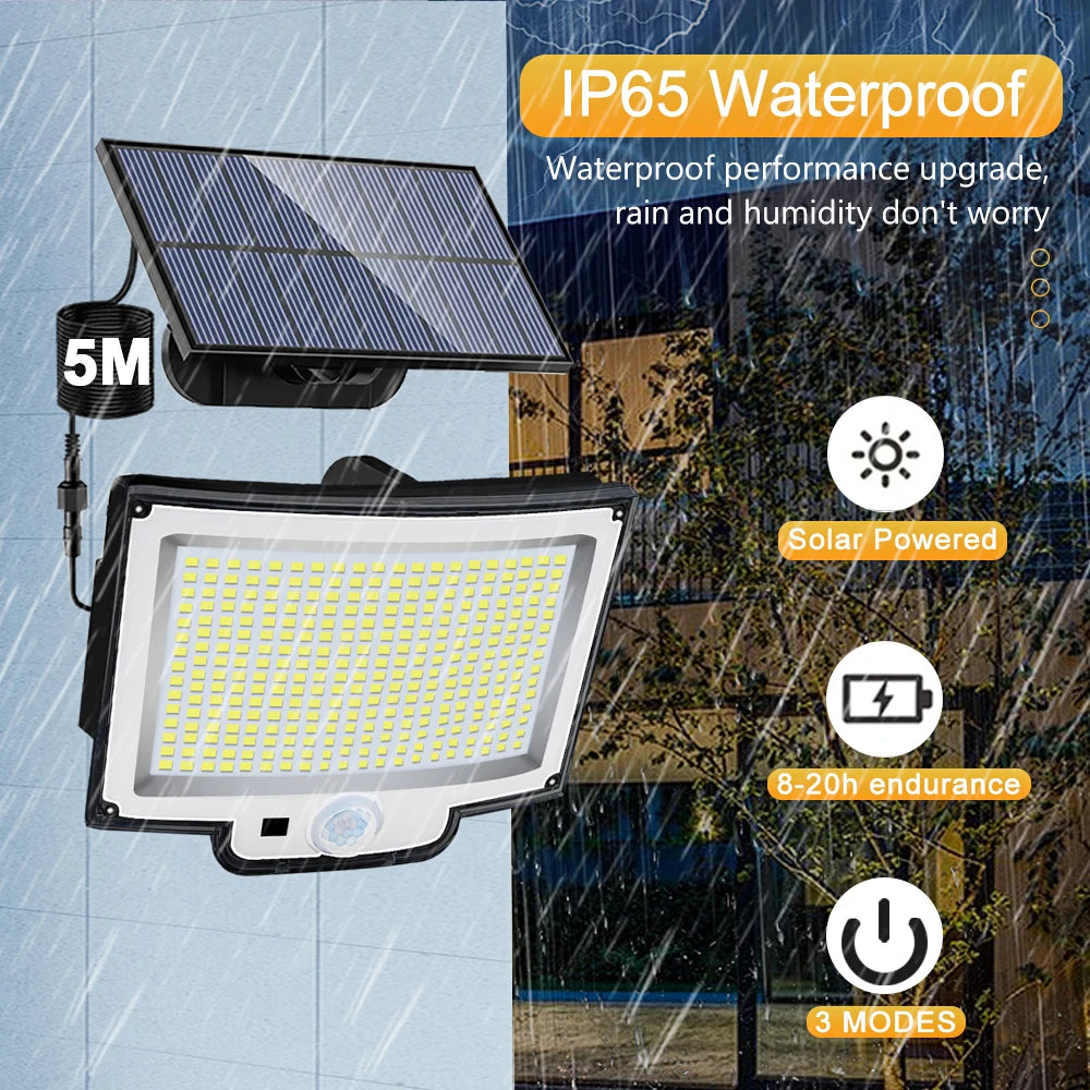 Solar Outdoor Light – Super Bright LED with Motion Sensor & Waterproof 3 Modes