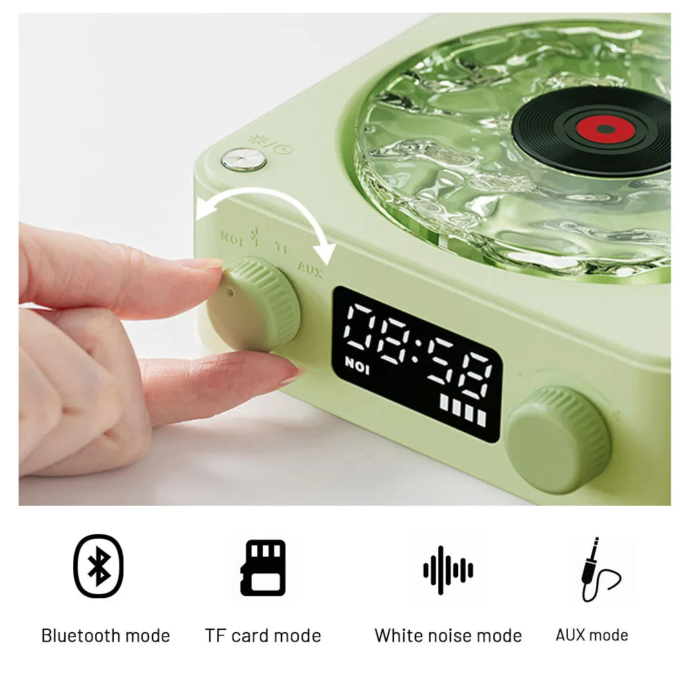 Mini Retro White Noise Bluetooth Speaker Portable Vintage Sleep Aid Bluetooth Speaker Subwoofer with RGB Light Support TF Card - Best Electrical Accessories