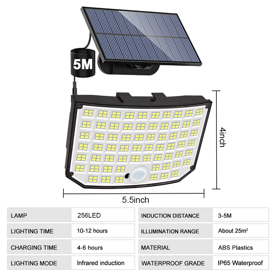 Solar Outdoor Light – Super Bright LED with Motion Sensor & Waterproof 3 Modes