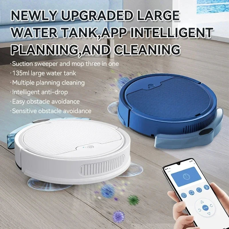 2024 3 In 1 Sweeping and Vacuuming Wireless Vacuum Cleaner Smart Sweeping Robot Home Sweeper Sweeping Robots For Home