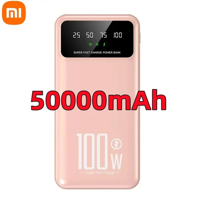 Xiaomi 50000mAh High Capacity 100W Fast Charging Power Bank Portable Charger Battery Pack Powerbank for iPhone Huawei Samsung