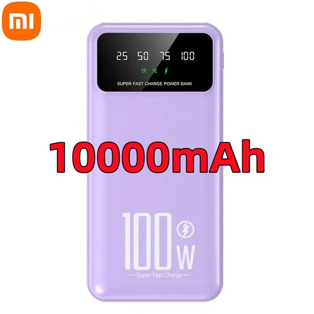 Xiaomi 50000mAh High Capacity 100W Fast Charging Power Bank Portable Charger Battery Pack Powerbank for iPhone Huawei Samsung