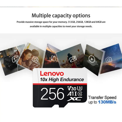 100% Original Lenovo Memory Card 2TB 128GB 64GB 32GB A1 Micro TF SD Card 1TB Class 10 UHS-1 TF Flash Card for Samrtphone/PC/Cam