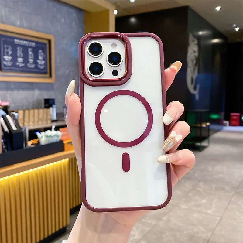 Black TPU PC Metal Phone Frame Case for iPhone 14 15 Pro Max 15 Multifunctional Strong Magnetic Electroplate Mobile Phone Cases Best Electrical Accessories