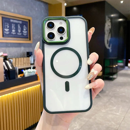 Black TPU PC Metal Phone Frame Case for iPhone 14 15 Pro Max 15 Multifunctional Strong Magnetic Electroplate Mobile Phone Cases Best Electrical Accessories