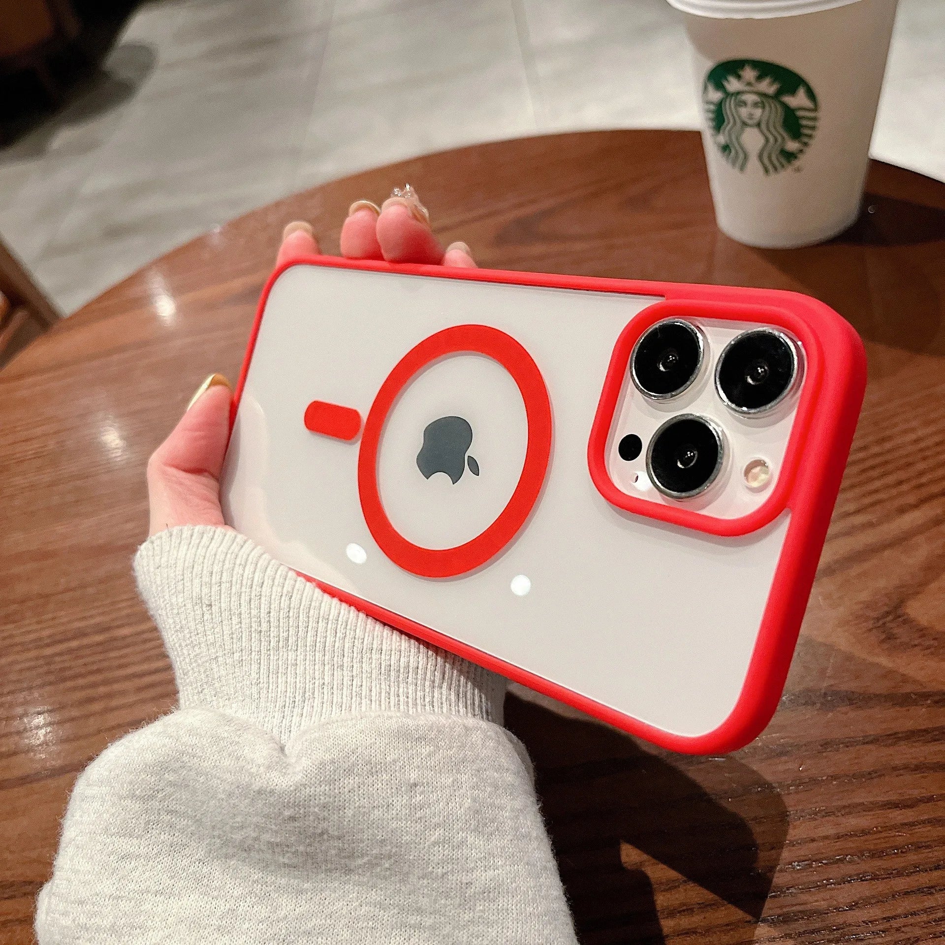 Frosted Black Edge Two-in-One Magnetic Protective Case for iPhone 16 Pro Max Featuring Durable TPU PC Material and Comfort Grip Best Electrical Accessories