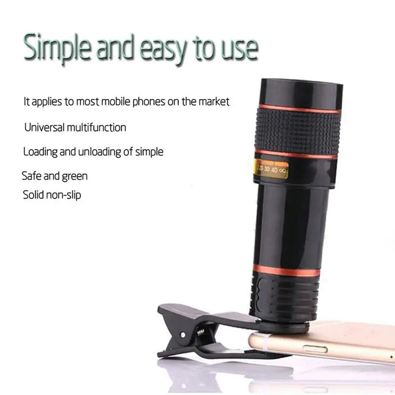 Universal New 8/12X Optical Telephoto HD Zoom Camera Telescope Lens For Phone Camera Telescope Head For Xiaomi Huawei Iphone - Best Electrical Accessories