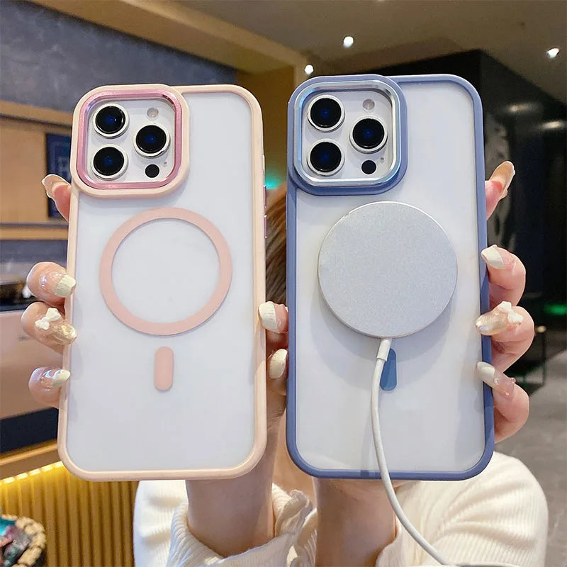 Black TPU PC Metal Phone Frame Case for iPhone 14 15 Pro Max 15 Multifunctional Strong Magnetic Electroplate Mobile Phone Cases Best Electrical Accessories