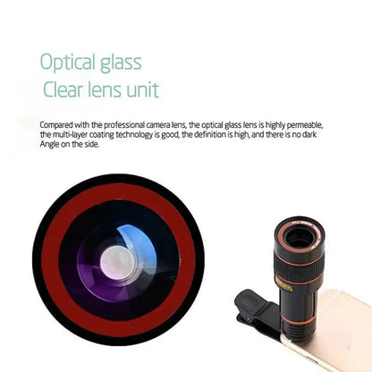 Universal New 8/12X Optical Telephoto HD Zoom Camera Telescope Lens For Phone Camera Telescope Head For Xiaomi Huawei Iphone - Best Electrical Accessories