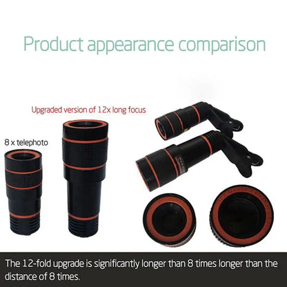 Universal New 8/12X Optical Telephoto HD Zoom Camera Telescope Lens For Phone Camera Telescope Head For Xiaomi Huawei Iphone - Best Electrical Accessories