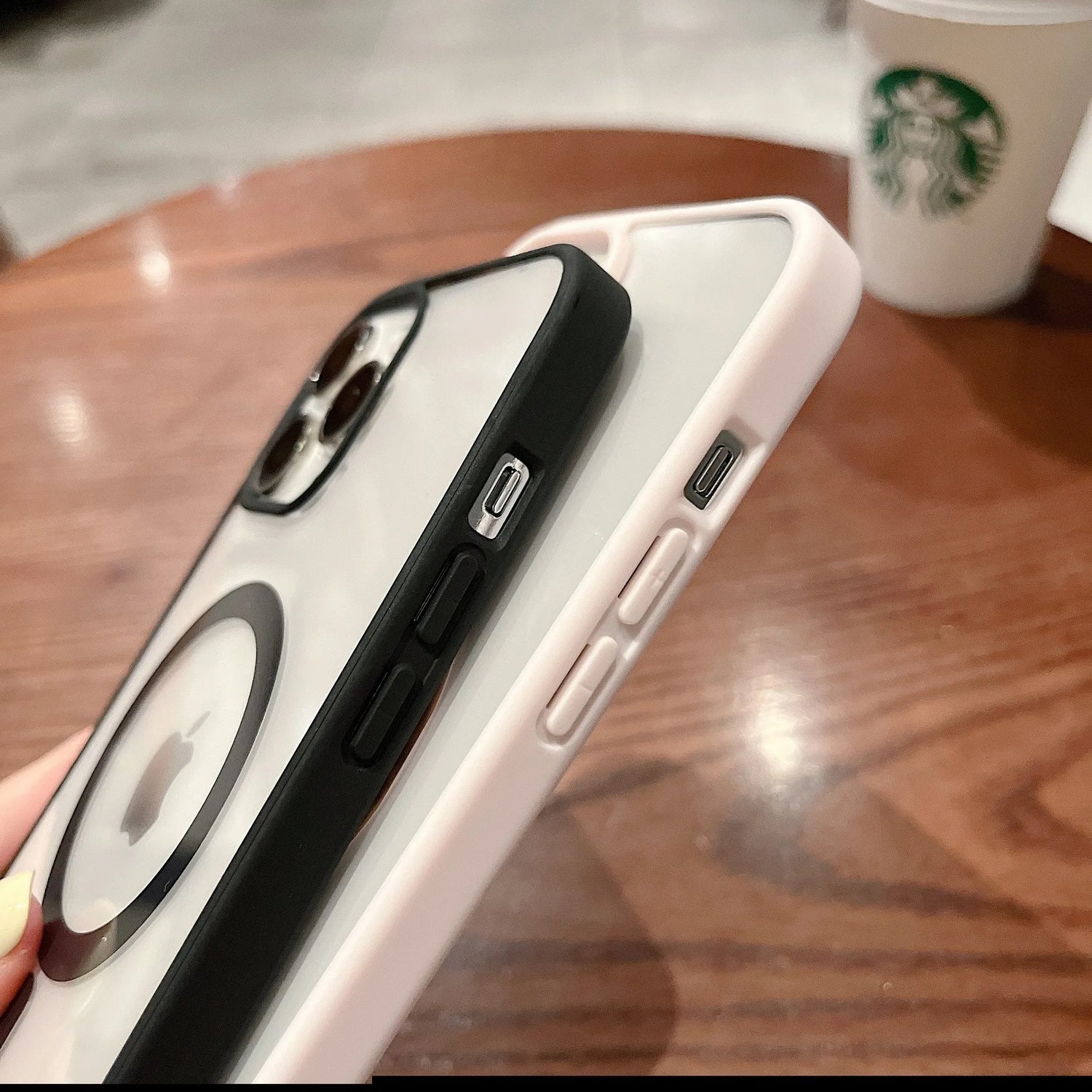 Frosted Black Edge Two-in-One Magnetic Protective Case for iPhone 16 Pro Max Featuring Durable TPU PC Material and Comfort Grip Best Electrical Accessories