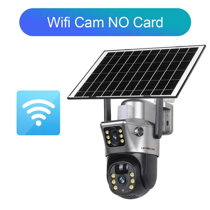 LS VISION 8MP 4G SIM Card Dual Screen Solar Camera Outdoor 4K WiFi PTZ Dual Lens Human Auto Tracking Waterproof Security Cameras