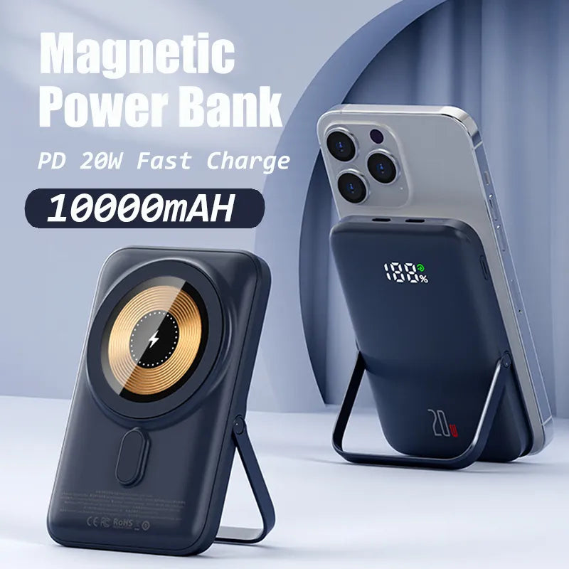 10000mah Portable Power Bank For iphone 15/14/13/12Pro Max Magnetic Fast Charger Powerbank For Magsafe Stand Battery - Best Electrical Accessories