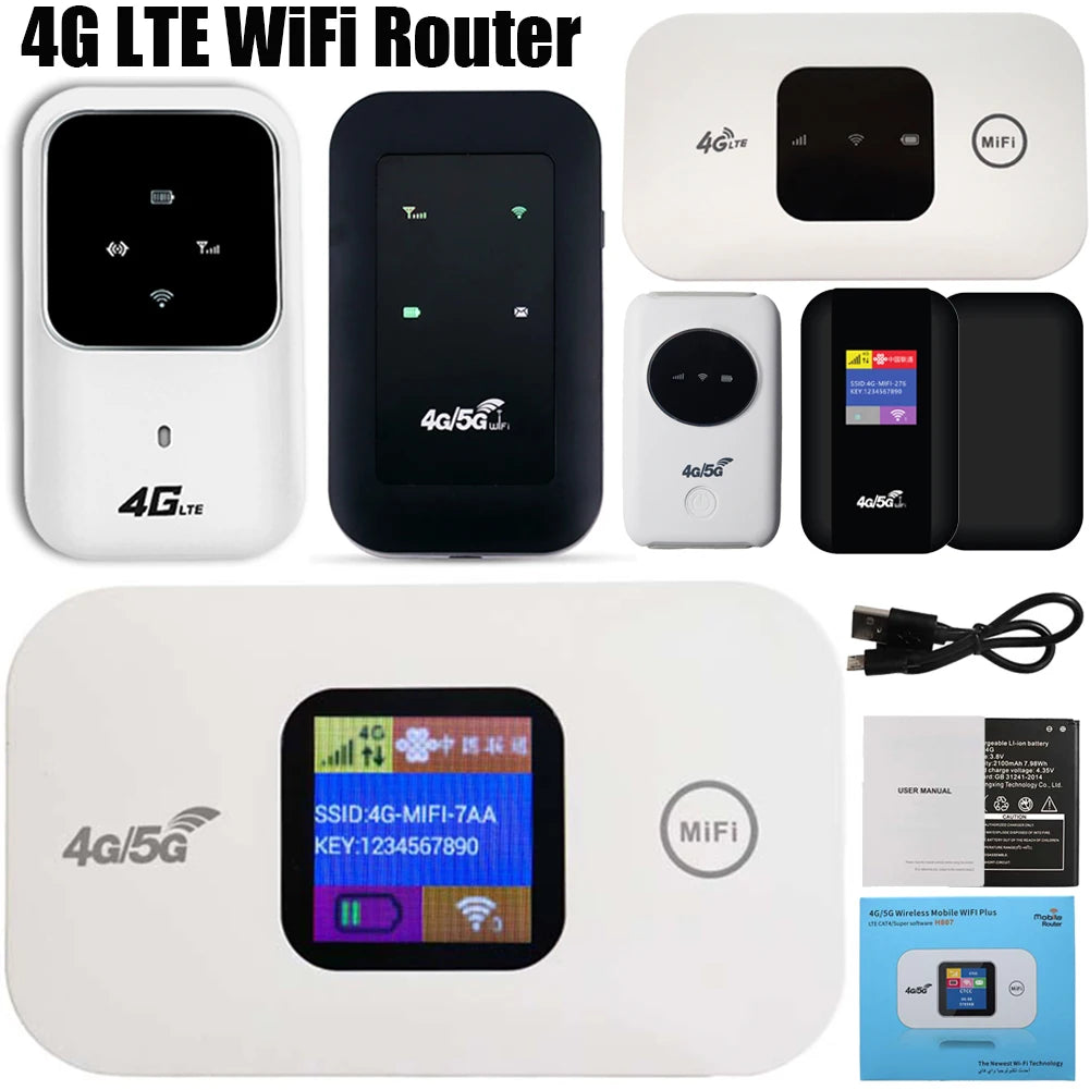 150Mbps 4G Lte Wifi Router Wireless Portable Unlock Modem Mini Pocket Wifi Router Mobile Hotspot With Sim Card Slot Repeater
