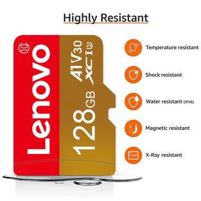 Lenovo 2TB 1TB Memory Card 128GB 256GB 512GB High Speed SD/TF Flash Card 64GB Small TF SD Flash MemoryCard With SD Adapter