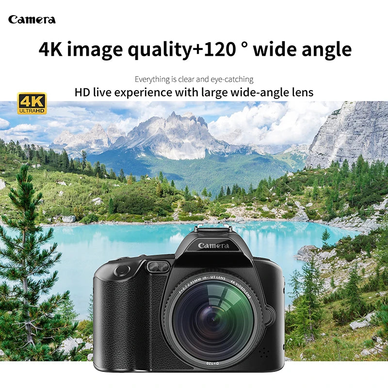 New product D5 4K dual camera High definition 64 million pixels Wifi DSLR camera Beauty Digital Camera Night vision camera - Best Electrical Accessories