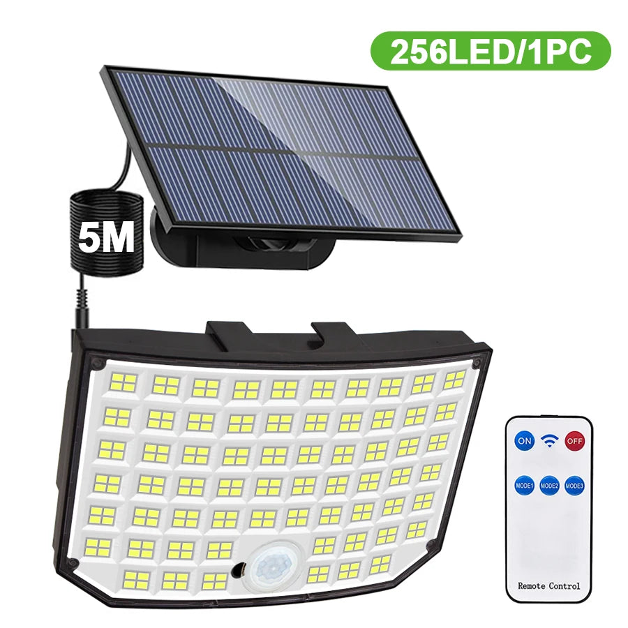 Solar Outdoor Light – Super Bright LED with Motion Sensor &amp; Waterproof 3 Modes