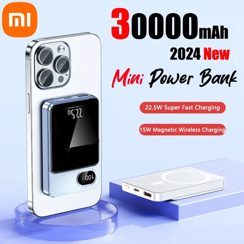 Xiaomi Original 30000mAh Wireless Magnetic Power Bank Magsafe Ultra Fast Charging Portable Large Capacity Phone Accessories - Best Electrical Accessories