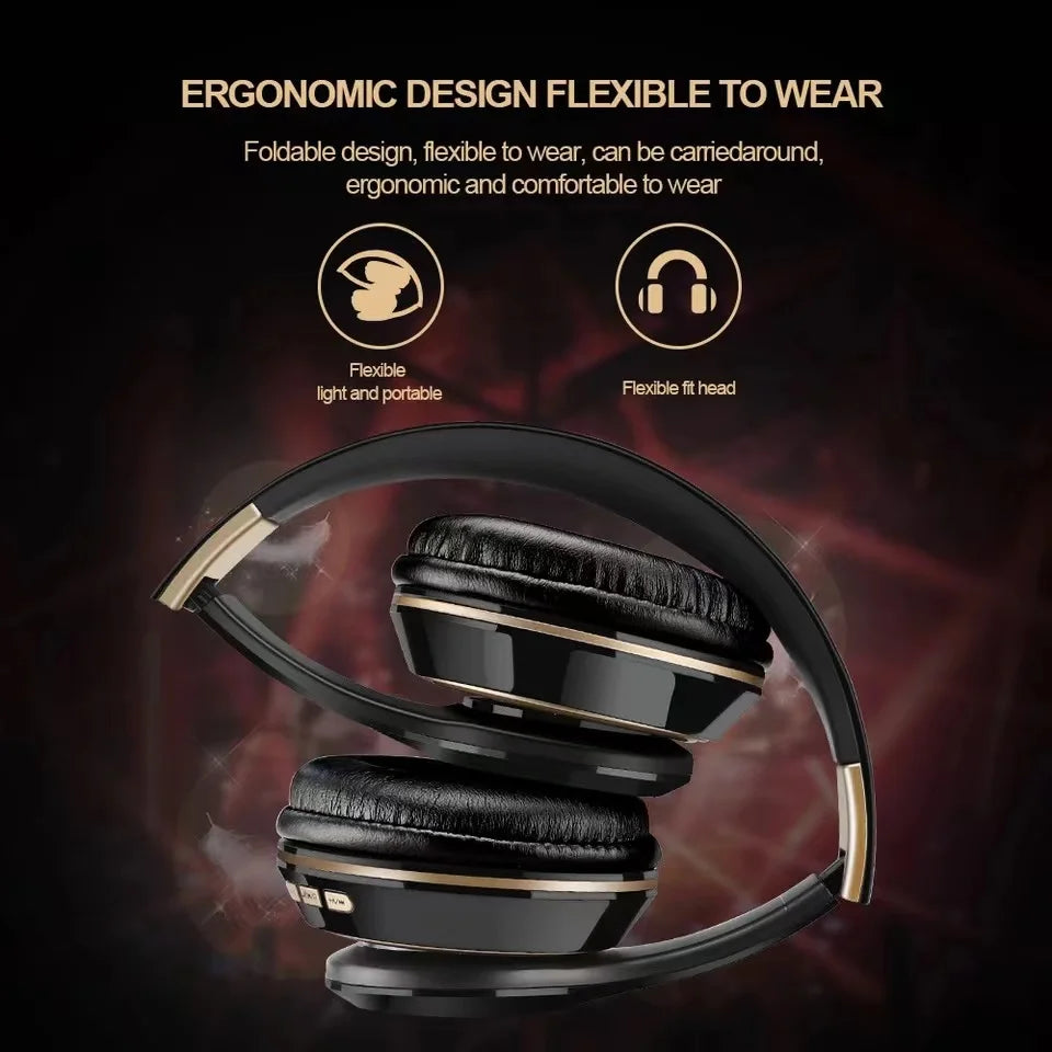 HIFI Wireless Headphones 3D Stereo Bluetooth Headset Foldable Gaming Earphones With Mic TF Card Noise Reduction Earbuds Handfree - Best Electrical Accessories