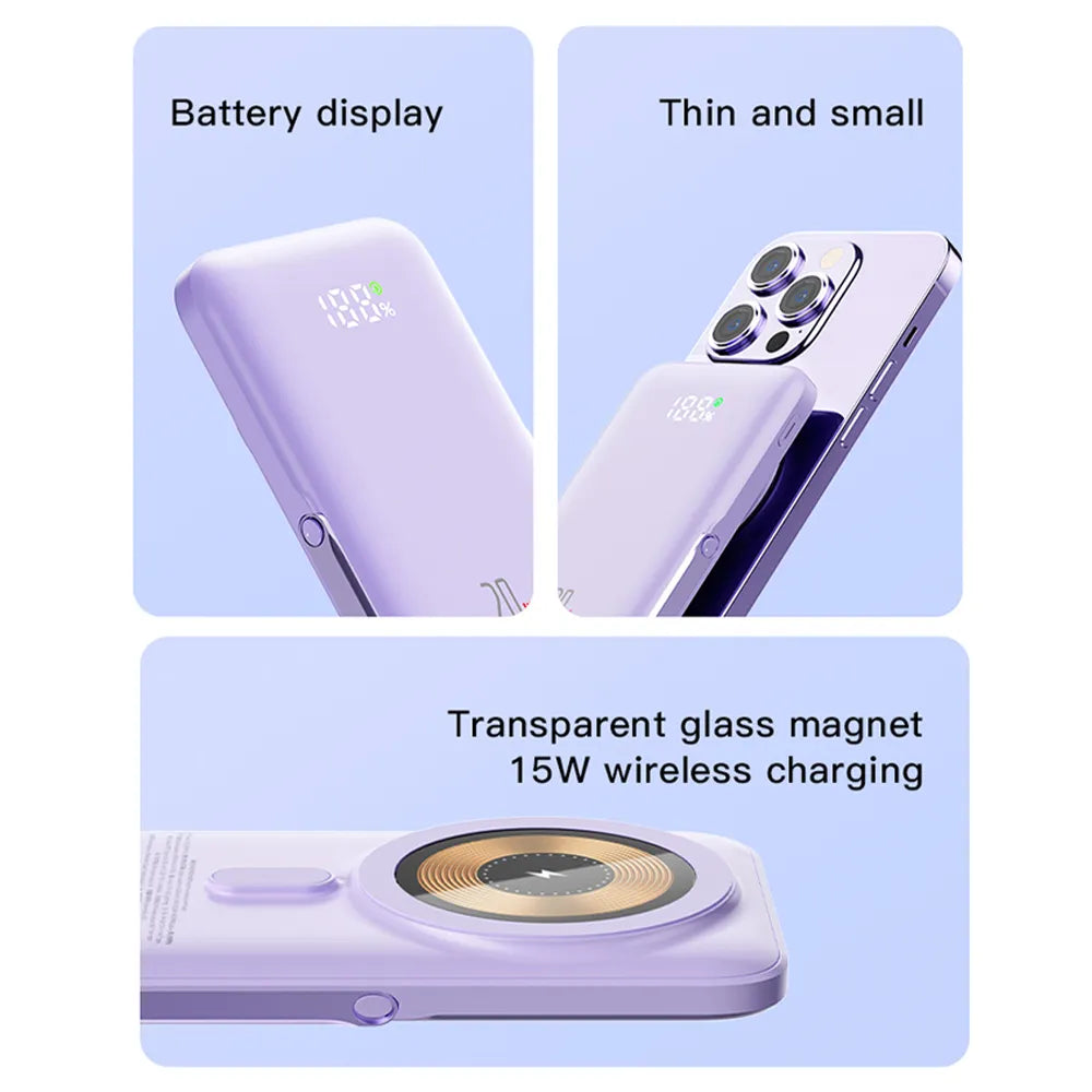 10000mah Portable Power Bank For iphone 15/14/13/12Pro Max Magnetic Fast Charger Powerbank For Magsafe Stand Battery - Best Electrical Accessories