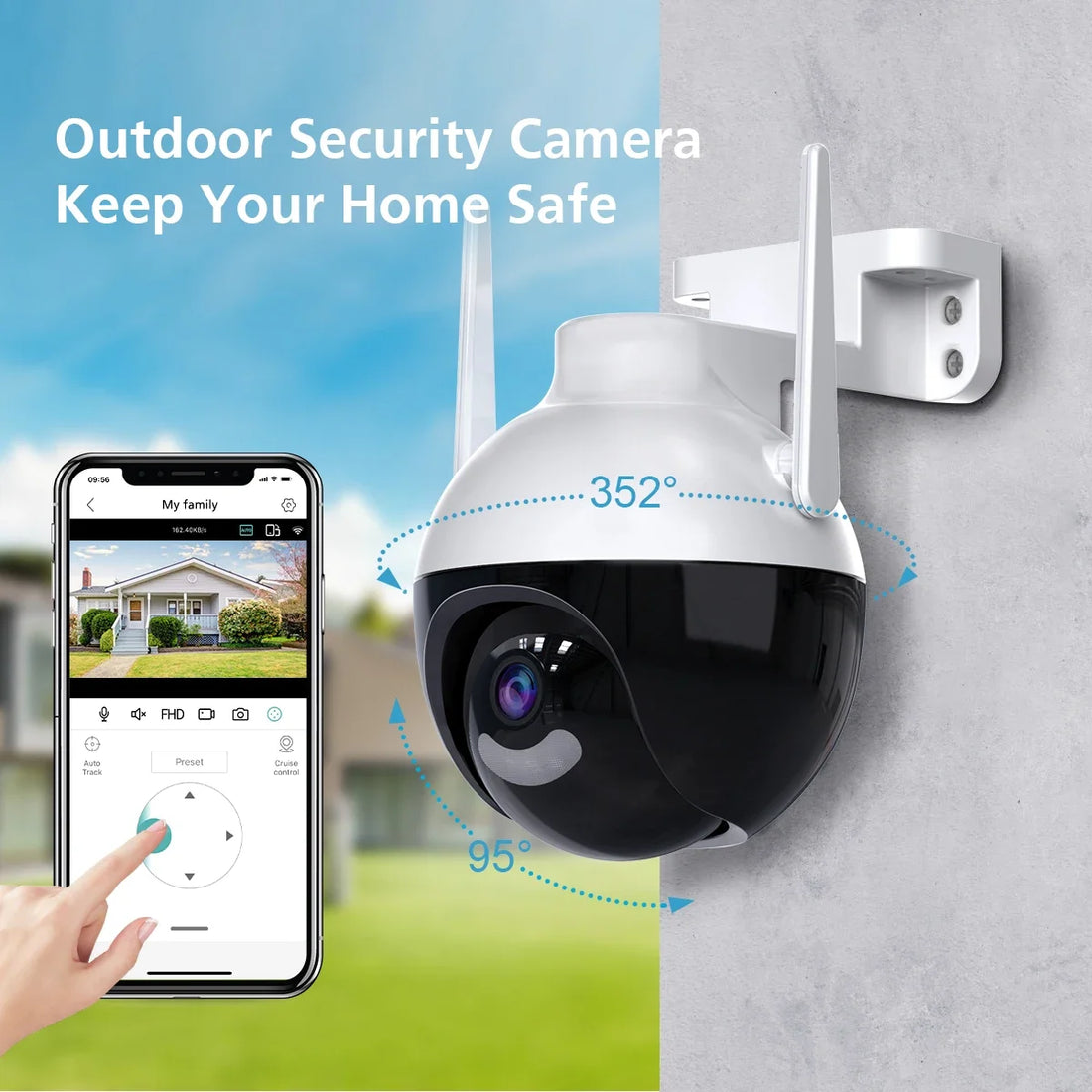 8MP PTZ WiFi IP Camera 4K AI Detection Color Night Vision Audio Video Recorder ICSEE Outdoor Security CCTV Surveillance Monitor