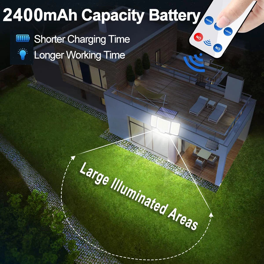 Solar Outdoor Light – Super Bright LED with Motion Sensor &amp; Waterproof 3 Modes