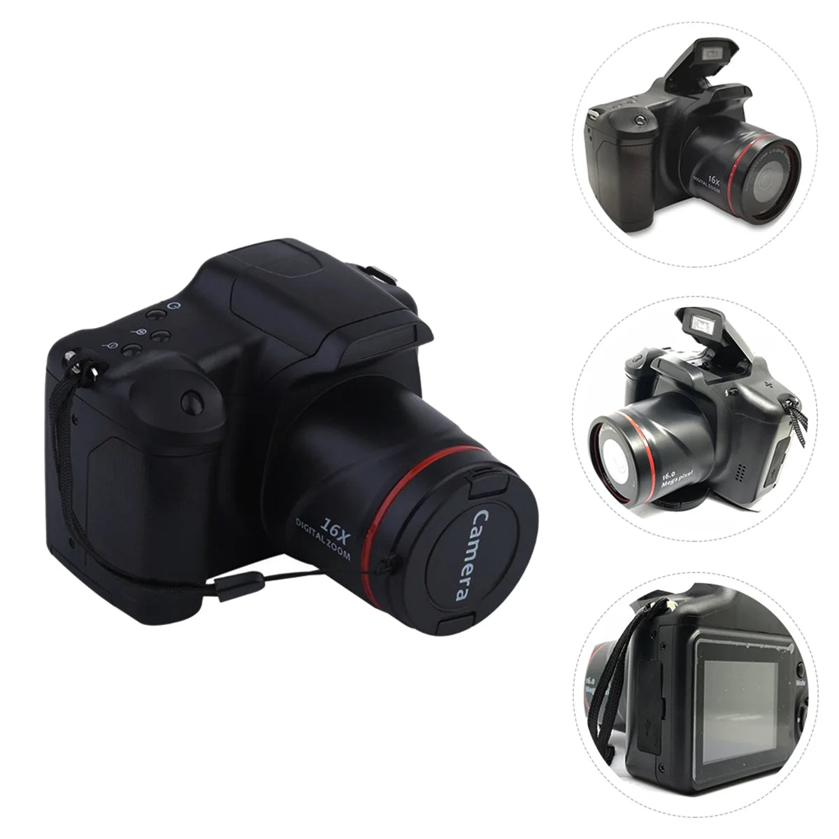 Digital Camera Portable 16x Zoom Video Camcorder Photography Telephoto Camera - Best Electrical Accessories