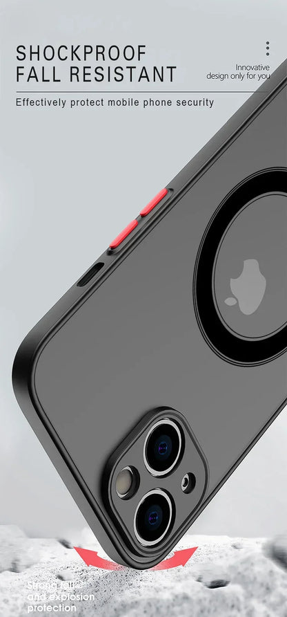 Luxury Matte Armor Magnetic For Magsafe Wireless Charge Phone Case For iPhone 17 Pro Max 16 15 14 Plus 11 12 13 Mini  Cover Best Electrical Accessories