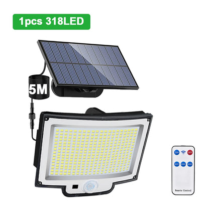 Solar Outdoor Light – Super Bright LED with Motion Sensor &amp; Waterproof 3 Modes