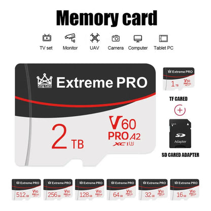 Memory Card 512GB 256GB 128GB Flash MemoryCard Class 10 High Speed Micro mini sd 64GB 32GB 16GB 8GB TF Card Gift cartoon key