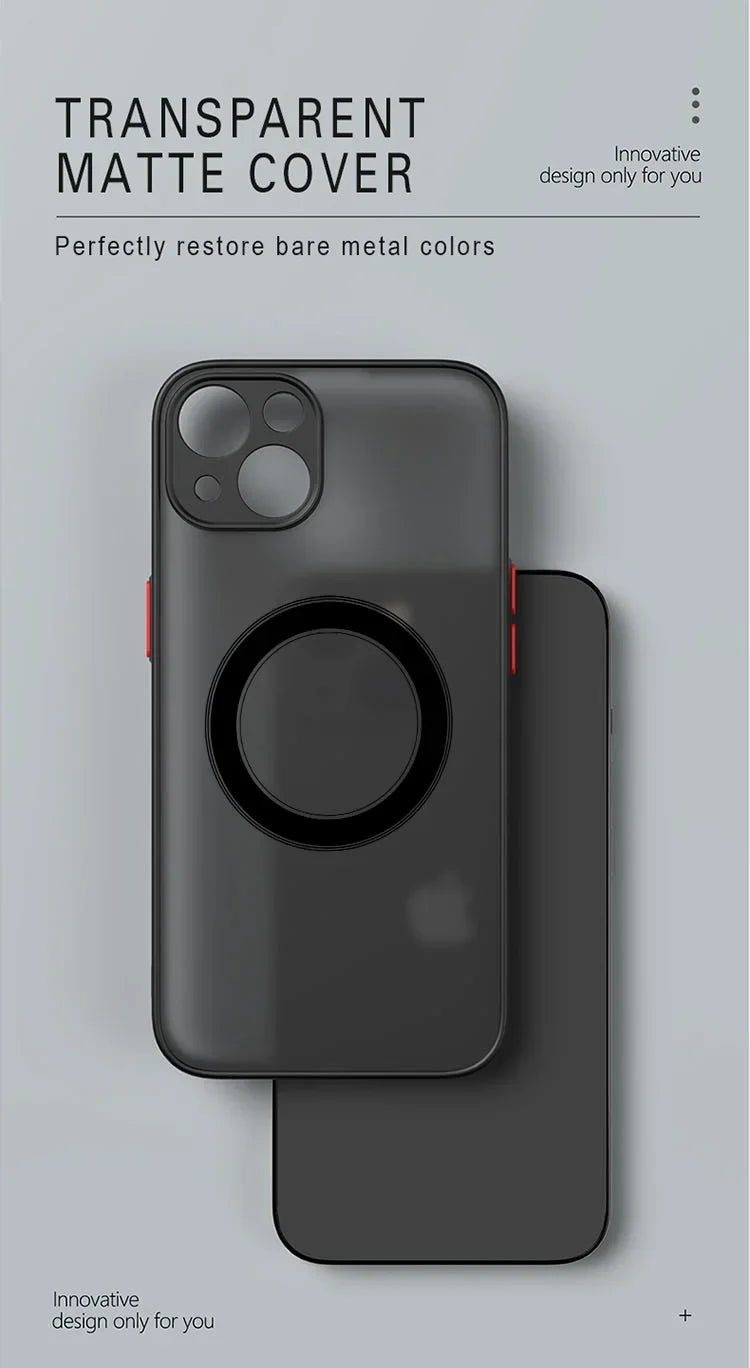 Luxury Matte Armor Magnetic For Magsafe Wireless Charge Phone Case For iPhone 17 Pro Max 16 15 14 Plus 11 12 13 Mini  Cover Best Electrical Accessories