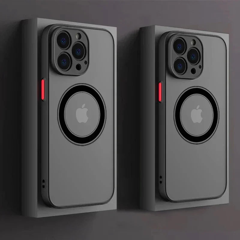 Luxury Matte Armor Magnetic For Magsafe Wireless Charge Phone Case For iPhone 17 Pro Max 16 15 14 Plus 11 12 13 Mini  Cover Best Electrical Accessories