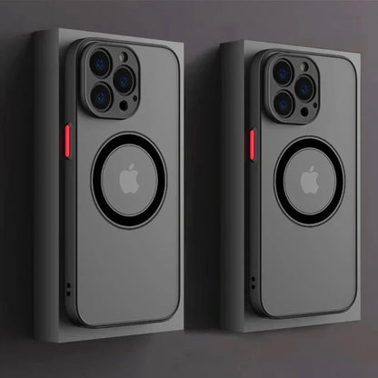 Luxury Matte Armor Magnetic For Magsafe Wireless Charge Phone Case For iPhone 17 Pro Max 16 15 14 Plus 11 12 13 Mini  Cover Best Electrical Accessories