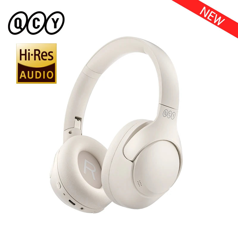 QCY H3 ANC Wireless Headphones 43dB Hybrid Active Noise Cancellation Headset Bluetooth 5.4 Hi-Res Audio Earphones 60H Playtime - Best Electrical Accessories