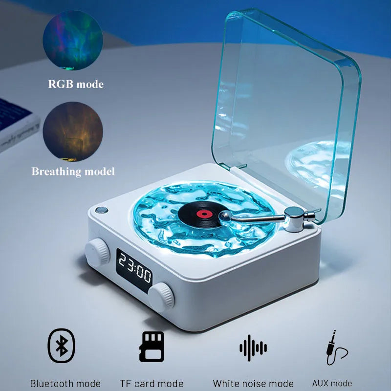 Mini Retro White Noise Bluetooth Speaker Portable Vintage Sleep Aid Bluetooth Speaker Subwoofer with RGB Light Support TF Card - Best Electrical Accessories