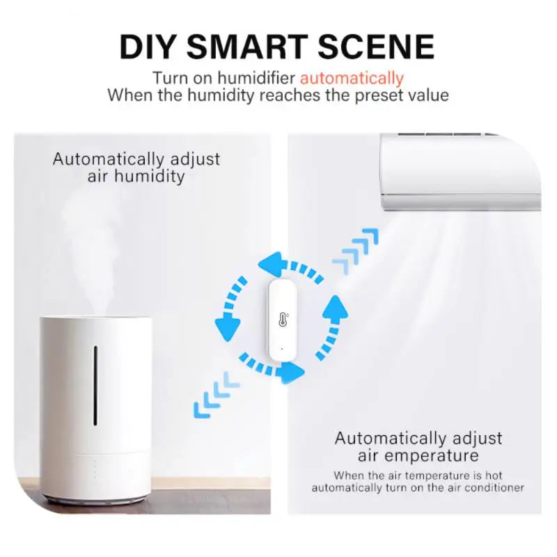 Tuya Smart Zigbee Temperature And Humidity Sensor WiFi APP Remote Monitor For Smart Home Var SmartLife Work With Alexa Google - Best Electrical Accessories