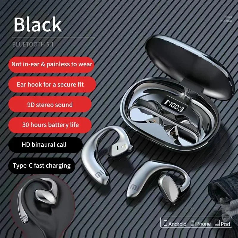 Xiaomi S900 Bluetooth Earphones Conduction Open Ear Hook Wireless Sport Headphone HiFi Stereo Waterproof Noise Reduction Headset - Best Electrical Accessories