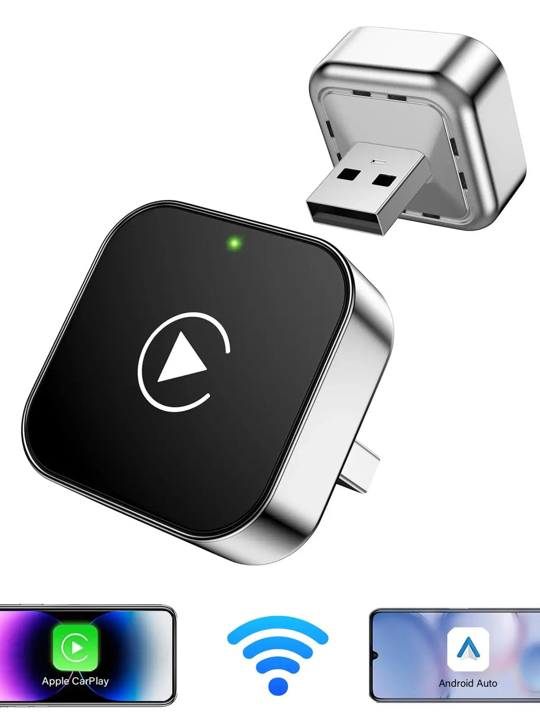 Pionray 2-in-1 Wireless CarPlay &amp; Android Auto Adapter – AI Smart Box for All Cars – Universal Compatibility with Seamless Wirel Best Electrical Accessories