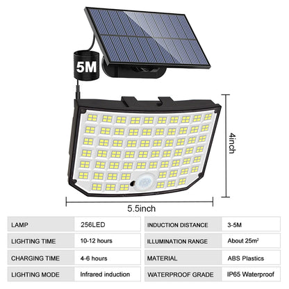 Solar Outdoor Light – Super Bright LED with Motion Sensor &amp; Waterproof 3 Modes